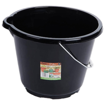Wham 12 Litre General Purpose Black Bucket