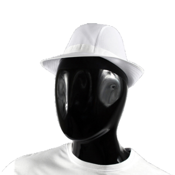 White Trilby Hat Large