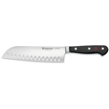 Wusthof Classic Santoku Knife with Hollow Edge 17cm