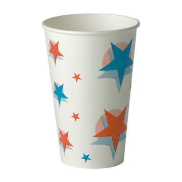 Star/Ball Design Cold Drink Paper Cup 12oz (Pack 100) [2000]