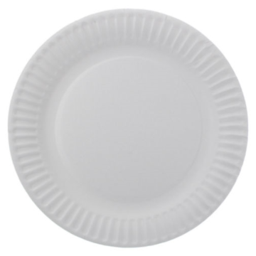 Disposable White Paper Plate 7&quot; (Pack 100)