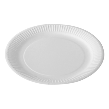 Disposable White Paper Plate 9&quot; (Pack 100)