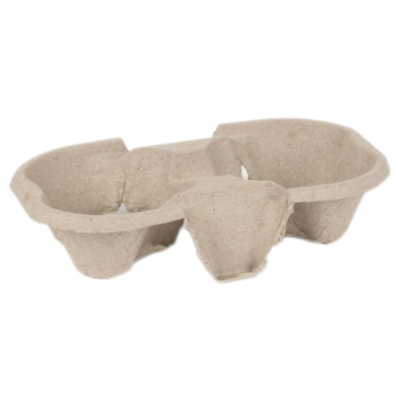 Moulded Pulp Fibre 2 Cup Carriers (Pack 90) [360]