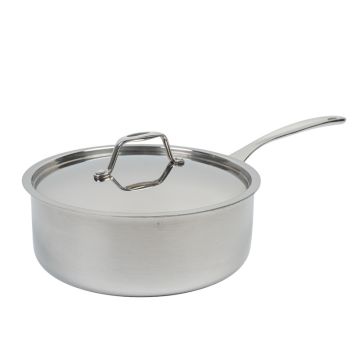 TriPly Stainless Steel Saute Pan and Lid 24cm