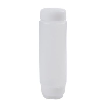 Squeeze Sauce Bottle FIFO DUAL Opening In/Out Clear 16oz
