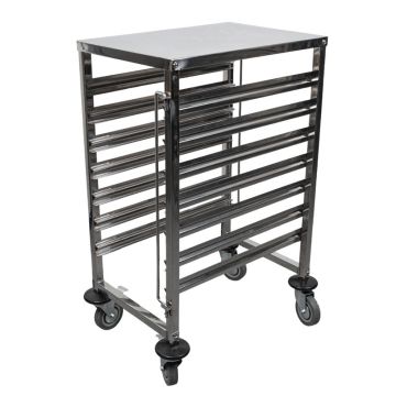 Gastronorm Racking Trolley Mobile 7 Tiers for 1/1 GN Pans 38(w) x 58(d) x 90(h)cm