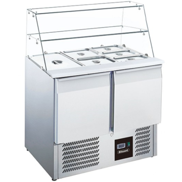 Blizzard BPD2 2 Door Refrigerated Compact Prep Station with Display