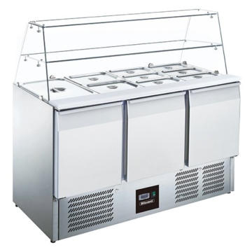 Blizzard BPD3 3 Door Refrigerated Compact Prep Station with Display