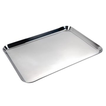 Stainless Steel Flat Rectangular Tray 45 x 32 x 2cm