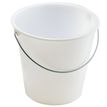 Graduated Food Grade White Plastic  Bucket 11 Litres