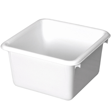 White Square Plastic Mixing Bowl Tub 10 Litres, 30.5cm
