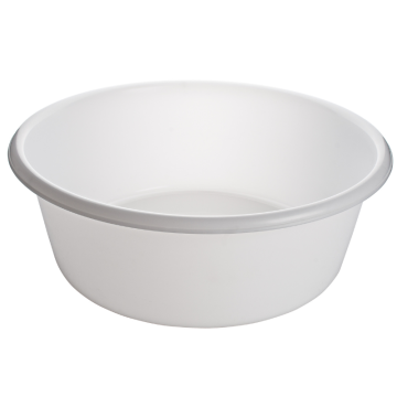 White Round Plastic Mixing Bowl 1 Litre, 23.5cm