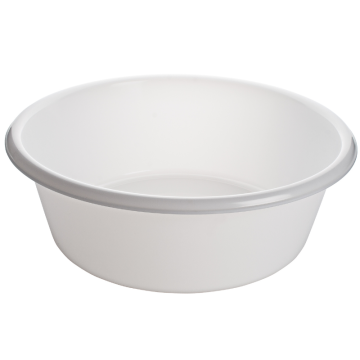 White Round Plastic Mixing Bowl 2 Litres, 27.5cm