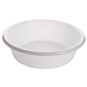 White Round Plastic Mixing Bowl 7 Litres, 36.5cm