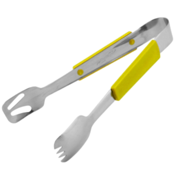 Genware Plastic Handle Buffet Tongs Yellow