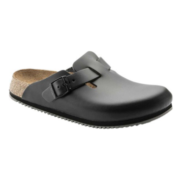 Black SuperGrip Boston Leather Shoe EU 40 UK 7