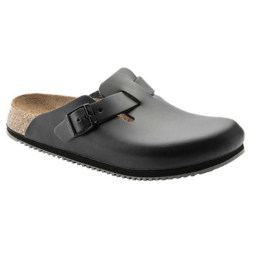 Black SuperGrip Boston Leather Shoe EU 39 UK 5.5