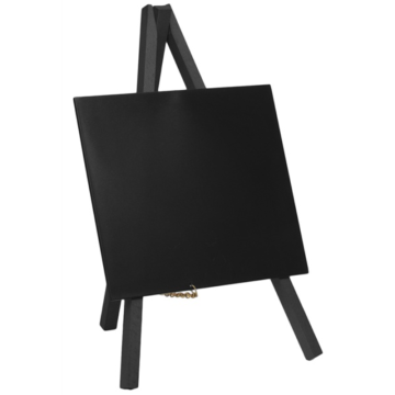 Securit Mini Chalkboard Easel 24 x 11.5cm Black (Pack 3)