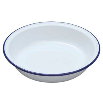 Falcon Housewares White Enamel Round Pie Dish 22cm