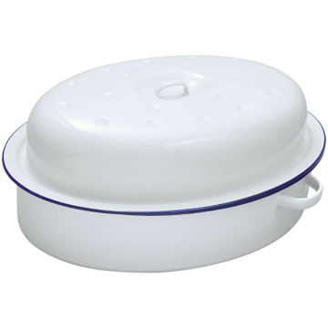 Falcon Housewares White Enamel Oval Roaster 30cm