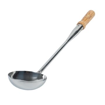 Stainless Steel Fry Ladle with Wooden Handle No5 19.5cm