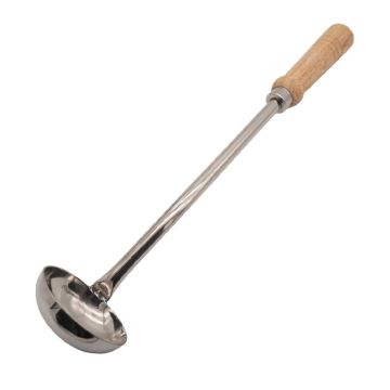Stainless Steel Angled Ladle with Wooden Handle 50ml