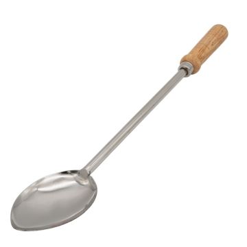 Stainless Steel Serving Spoon with Wooden Handle 53cm