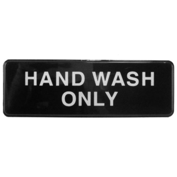 DBL Sign Hand Wash Only 3&quot;x9&quot;