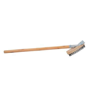 Heavy Duty Wire Grill Brush Narrow with Scraper 32&quot;