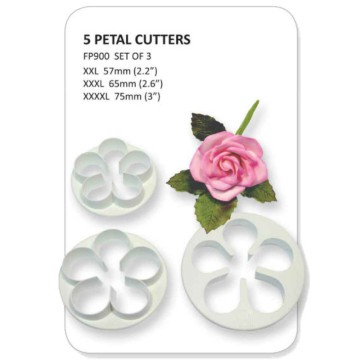 Larger Five Petal Cutters (Pack 3)