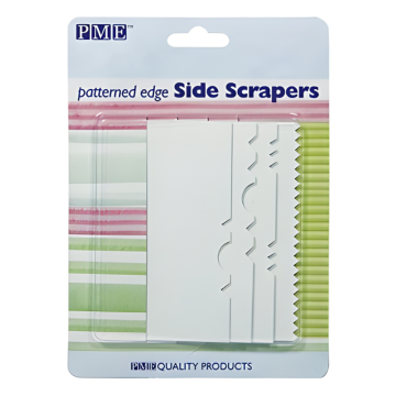 Patterned Edge Plastic Side Scrapers (Pack 4)
