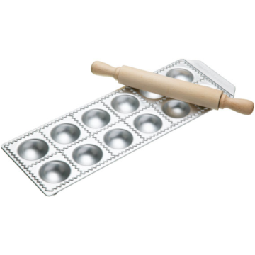 Imperia 12 Hole Ravioli Tray and Rolling Pin