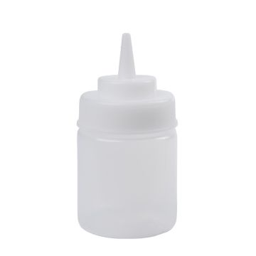 Squeeze Sauce Bottle Clear Squat 8oz