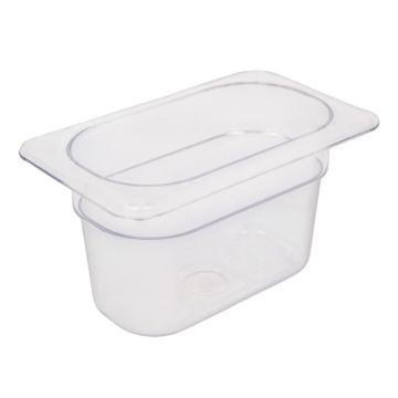 Gastronorm Pan Clear Polycarbonate 1/9 100mm Deep