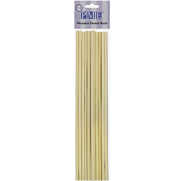 PME Wooden Dowel Rods (Pack 12)