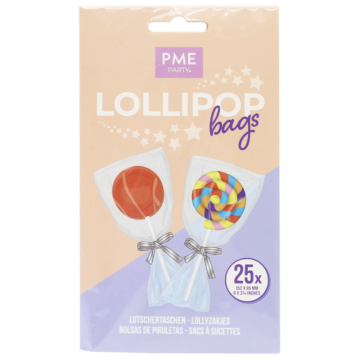 Lollipop Bags with Silver Ties (Pack 25)