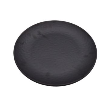 Melamine Hammered Black Dinner Plate 26cm