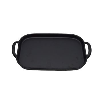Melamine Black Serving Tray with 2 Handles 31cm