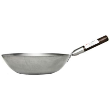 Flat London Wok Mild Steel 14&quot;