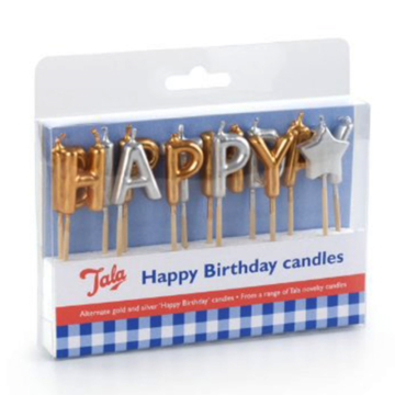 Tala Happy Birthday Candles Gold/Silver
