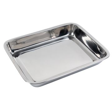 Stainless Steel Deep Rectangular Tray 31 x 25 x 4.5cm