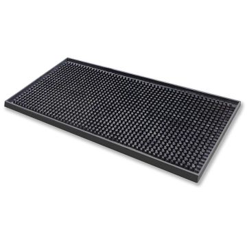 Mini Black Bar Service Mat 6&quot; x 12&quot;