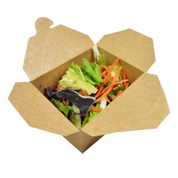 Kraft Cardboard Takeaway Food Container No 1, 755ml (Pack 450)