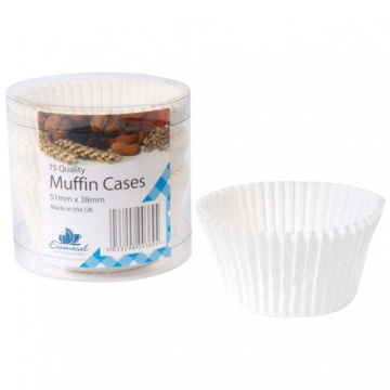 Essential Muffin Cases White (Pack 75)
