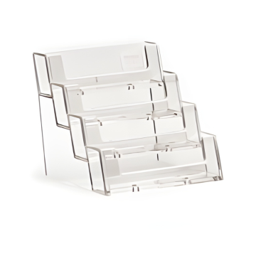 Clear Plastic Business Card Holder 4 Bays