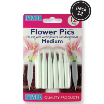 Medium Flower Pics pk/12