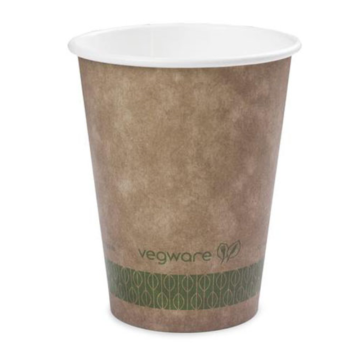 Vegware Biodegradable 12oz Brown Kraft Hot Coffee Cup (Pack 50) [20]