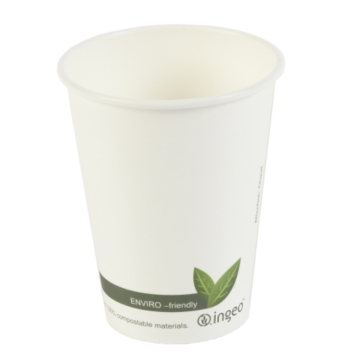 Biodegradable White PLA Hot Drink Cup 12oz (Pack 50) [1000]
