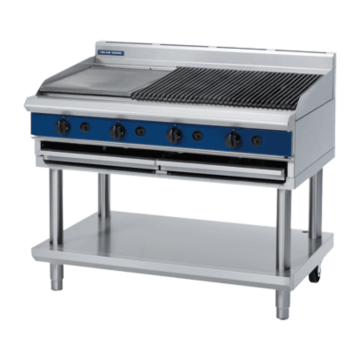 Blue Seal Evolution Series G598LS 1200mm Gas Chargrill with Leg Stand and Griddle Plate