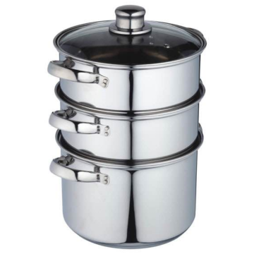 Kitchencraft Stainless Steel 3-Tier Steamer 20cm